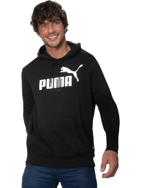 SUDADERA CON CAPUCHA LOGOTIPO GRANDE BLANCO/NEGRO PUMA