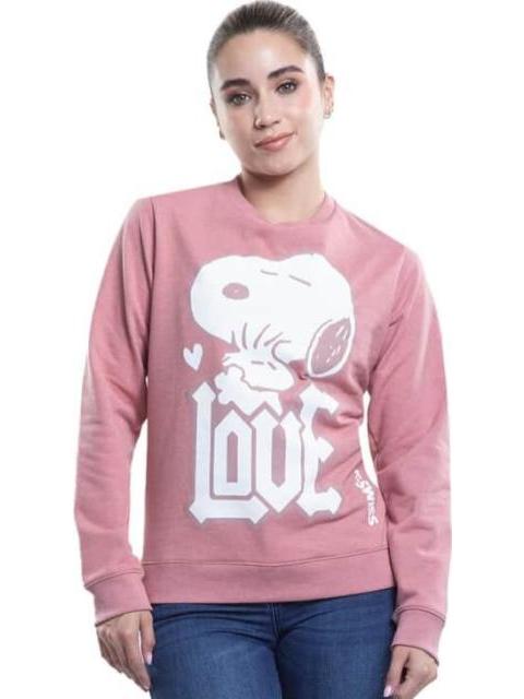 SUDADERA K-SWISS CREW SNOOPY W ROSA K-SWISS