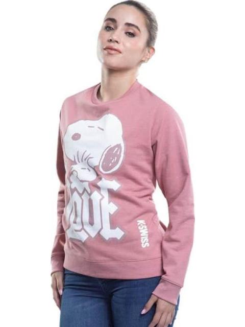 SUDADERA K-SWISS CREW SNOOPY W ROSA K-SWISS