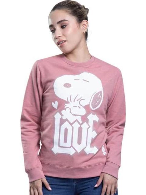 SUDADERA K-SWISS CREW SNOOPY W ROSA K-SWISS
