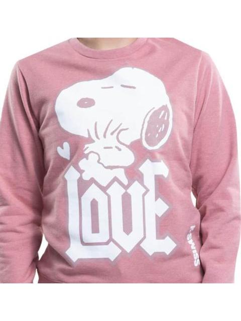 SUDADERA K-SWISS CREW SNOOPY W ROSA K-SWISS