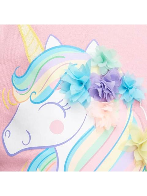 SUDADERA UNICORNIO ROSA HOLLY LAND KIDS