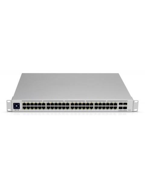 SWITCH USWPRO48POE GEN2 UBIQUITI NETWORKS CAPA 3 DE 48 PUERTOS POE 802.3AT-BT + 4 PUERTOS 1-10G SFP+ 600W PANTALLA INFORMATIVA