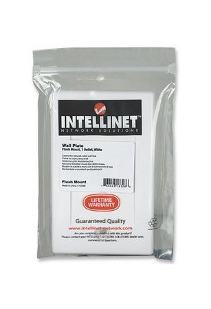 INTELLINET TAPA PARA CAJA (FACEPLATE) 163286 MONTAJE AL RAS 1 SALIDA BLANCO