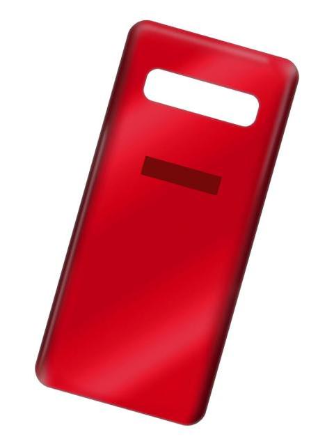 TAPA TRASERA COMPATIBLE CON SAMSUNG S10 PLUS G975F7 DS ROJO