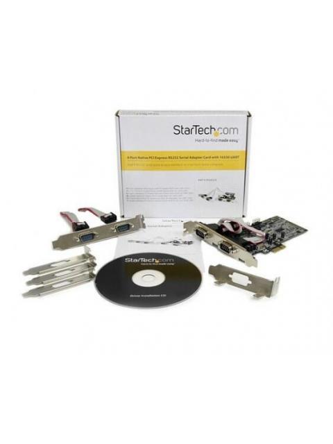 STARTECH  TARJETA PCI EXPRESS DE 4 PUERTOS SERIE RS232 UART 16550 SERIAL DB9