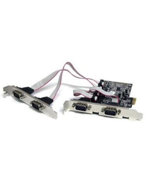 STARTECH  TARJETA PCI EXPRESS DE 4 PUERTOS SERIE RS232 UART 16550 SERIAL DB9
