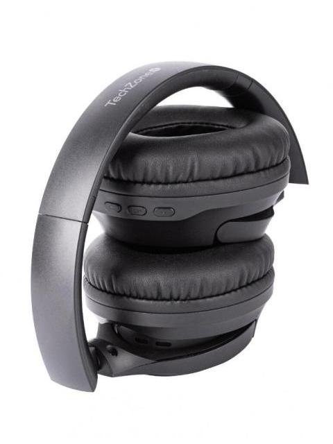 TECHZONE AUDIFONOS CON MICROFONO TZDJ02 BLUETOOTH INALAMBRICO USB-C NEGRO