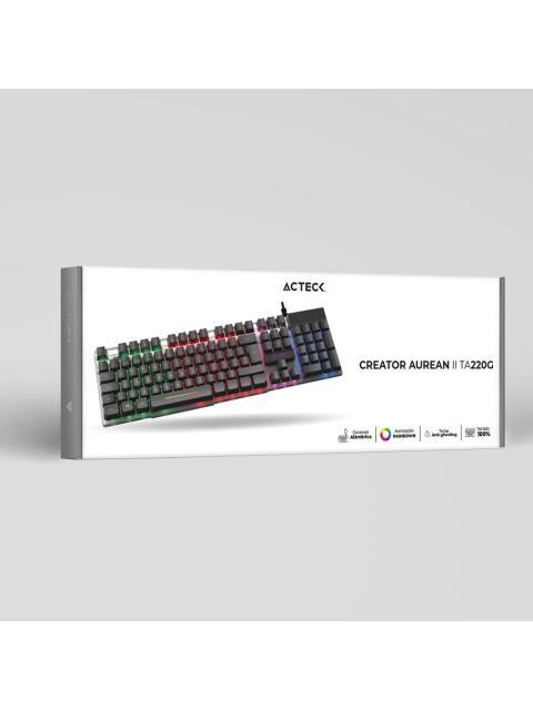 TECLADO GAMER ACTECK AUREAN II TA220G ALAMBRICO USB NEGRO