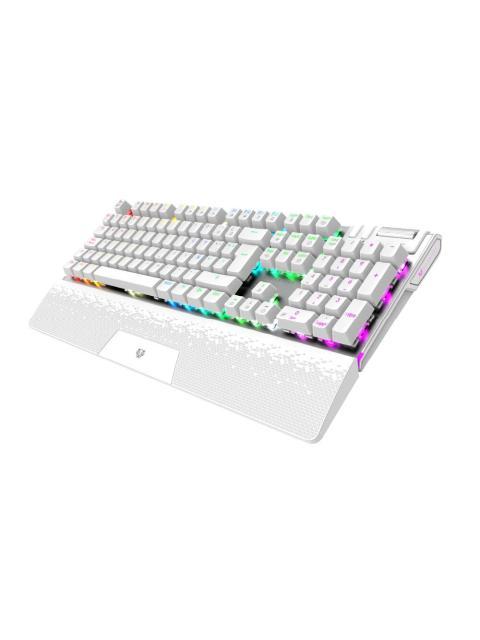 TECLADO GAMER BALAM RUSH DOMINATE EXPERT GK979 RGB SWITCH MX RED ALAMBRICO BLANCO (ESPANOL)