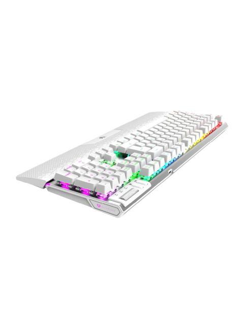 TECLADO GAMER BALAM RUSH DOMINATE EXPERT GK979 RGB SWITCH MX RED ALAMBRICO BLANCO (ESPANOL)