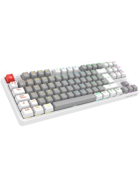 TECLADO GAMER BALAM RUSH LEVEL PRO GK990 LED RGB TKL TECLADO MECANICO OUTEMU RED INALAMBRICO RF INALAMBRICO-BLUETOOTH BLANCO ESPANOL