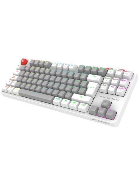TECLADO GAMER BALAM RUSH LEVEL PRO GK990 LED RGB TKL TECLADO MECANICO OUTEMU RED INALAMBRICO RF INALAMBRICO-BLUETOOTH BLANCO ESPANOL