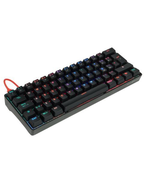 TECLADO GAMER GAME FACTOR KBG560 RGB TECLADO MECANICO SWITCH BLUE ALAMBRICO NEGRO (ESPANOL)