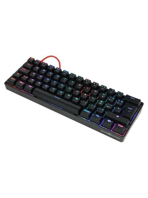 TECLADO GAMER GAME FACTOR KBG560 RGB TECLADO MECANICO SWITCH BLUE ALAMBRICO NEGRO (ESPANOL)