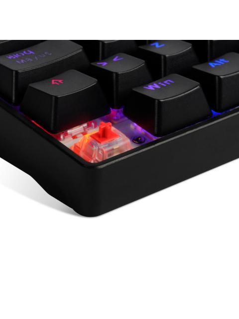 TECLADO GAMER GAME FACTOR KBG560 RGB TECLADO MECANICO SWITCH BLUE ALAMBRICO NEGRO (ESPANOL)