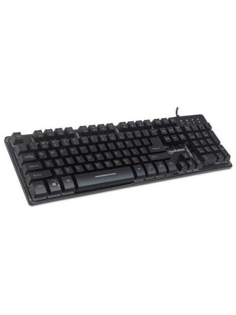 TECLADO GAMER MANHATTAN 178457 RGB ALAMBRICO NEGRO (ESPANOL)