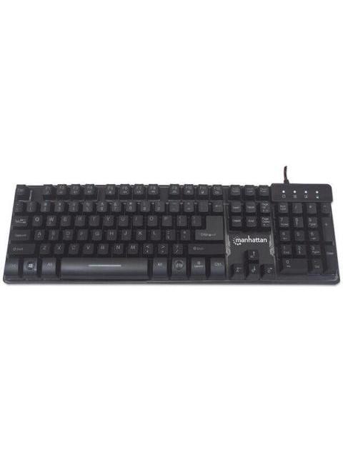 TECLADO GAMER MANHATTAN 178457 RGB ALAMBRICO NEGRO (ESPANOL)