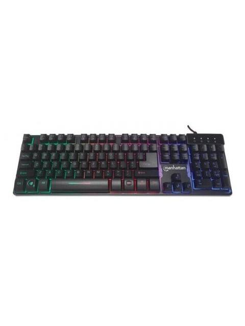 TECLADO GAMER MANHATTAN 178457 RGB ALAMBRICO NEGRO (ESPANOL)