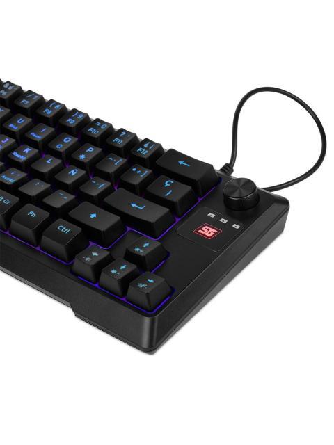 TECLADO GAMER VORAGO START THE GAME KB-506 RGB ALAMBRICO NEGRO (ESPANOL)