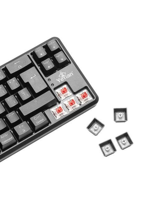 TECLADO GAMER YEYIAN AKIL S3500 RGB TECLADO MECANICO SWITCH RED ALAMBRICO NEGRO (ESPANOL)