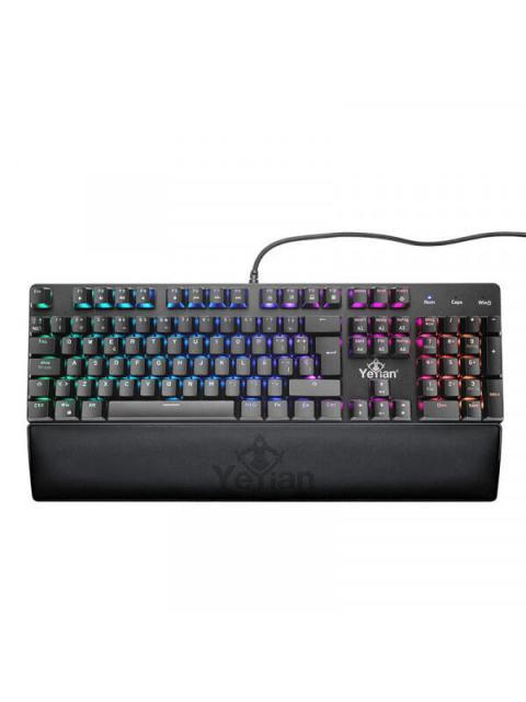 TECLADO GAMER YEYIAN KUSARI RGB TECLADO MECANICO SWITCH OUTEMU RED ALAMBRICO NEGRO (ESPANOL)