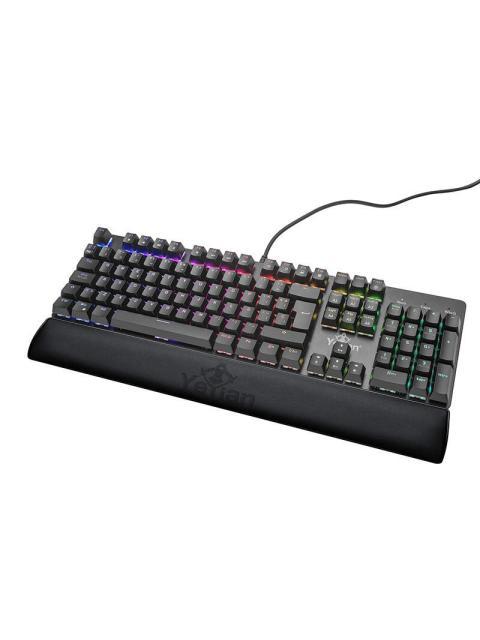 TECLADO GAMER YEYIAN KUSARI RGB TECLADO MECANICO SWITCH OUTEMU RED ALAMBRICO NEGRO (ESPANOL)