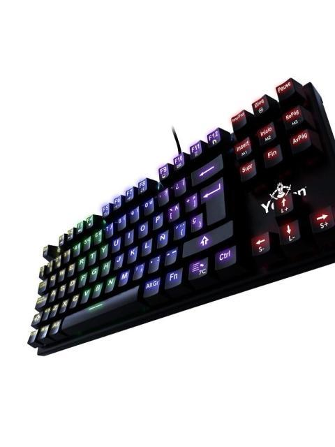 TECLADO GAMER YEYIAN SPARK SERIE 2000 RGB TECLADO MECANICO OUTEMU BLUE ALAMBRICO NEGRO (ESPANOL)