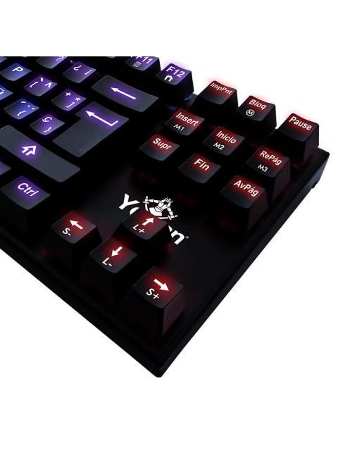 TECLADO GAMER YEYIAN SPARK SERIE 2000 RGB TECLADO MECANICO OUTEMU BLUE ALAMBRICO NEGRO (ESPANOL)
