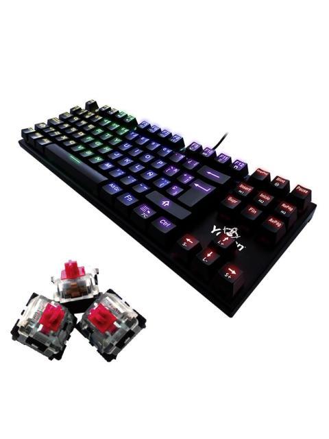 TECLADO GAMER YEYIAN SPARK SERIE 2000 RGB TECLADO MECANICO OUTEMU RED ALAMBRICO NEGRO (ESPANOL)