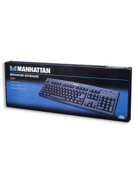 TECLADO MANHATTAN 175708 ALAMBRICO USB NEGRO (ESP)