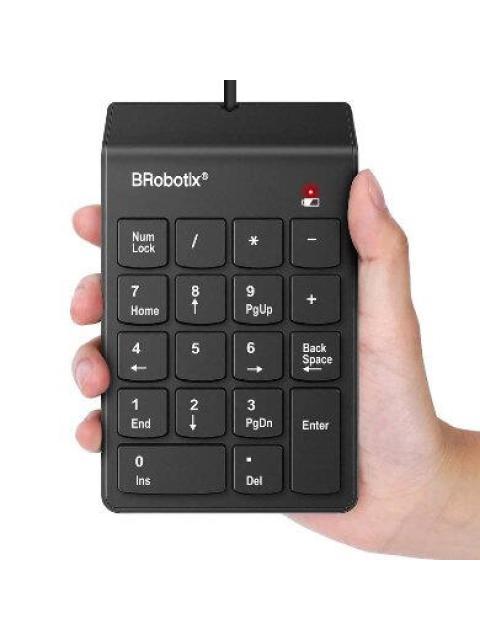 BROBOTIX TECLADO NUMERICO 963234 ALAMBRICO USB NEGRO
