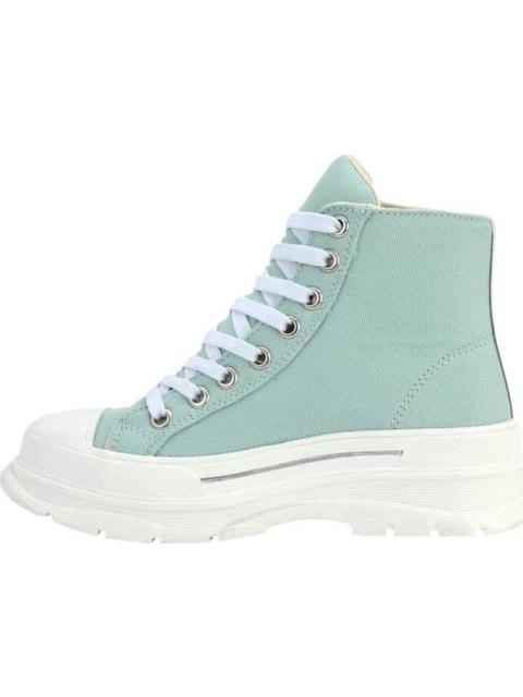 TENIS BOTIN DE LONA AZUL MENTA BAMBINO