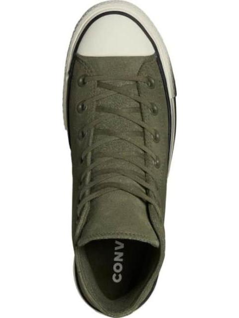 TENIS CASUAL CHUCK TAYLOR ALL STAR LIFT PLATFORM COLORFUL SUEDE VERDE OLIVO CONVERSE