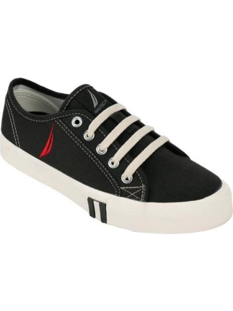 TENIS CASUAL LONA VULCANIZADO NEGRO NAUTICA