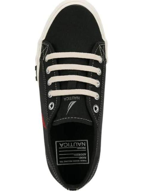 TENIS CASUAL LONA VULCANIZADO NEGRO NAUTICA