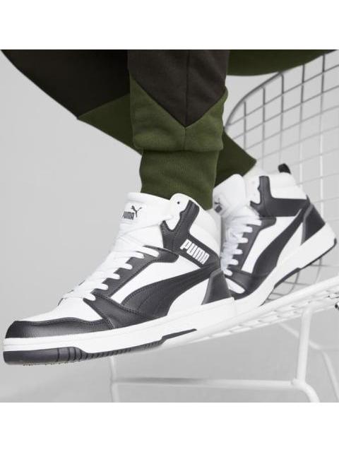 TENIS CASUAL REBOUND V6 BLANCO/NEGRO PUMA