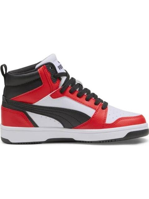TENIS CASUAL REBOUND V6 MID JR BLANCO/NEGRO PUMA