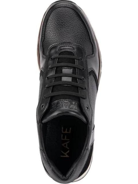 TENIS CASUAL TIPO PIEL NEGRO KAFE