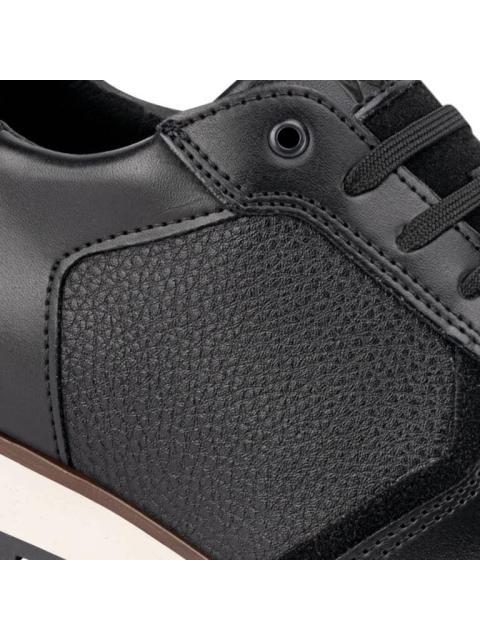 TENIS CASUAL TIPO PIEL NEGRO KAFE