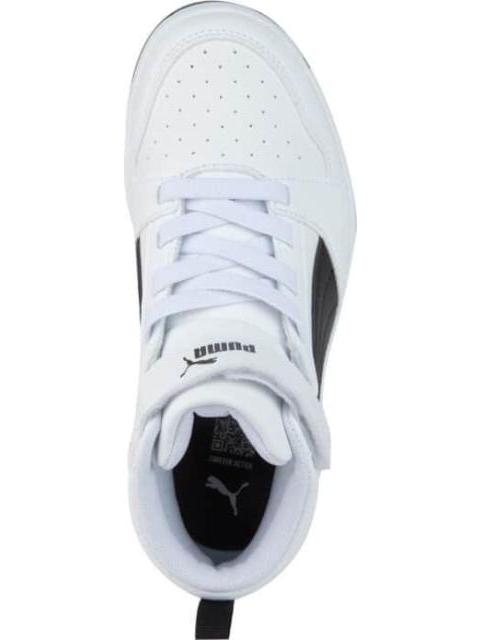 TENIS CASUAL URBANO PUMA REBOUND V6 MID AC BLANCO/NEGRO PUMA