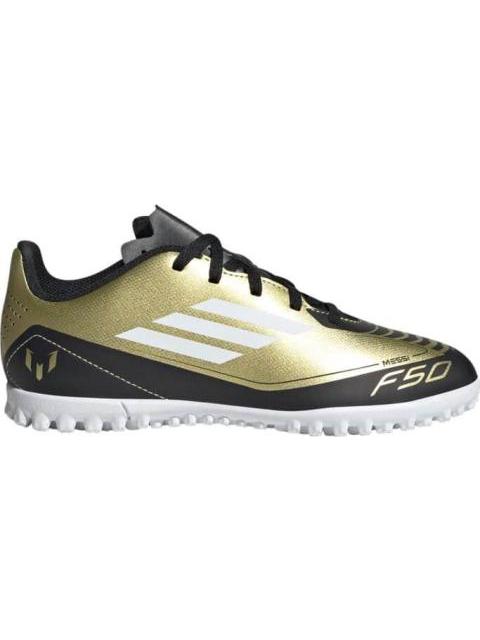 TENIS DE FUTBOL F50 CLUB TF J MESSI DORADO ADIDAS