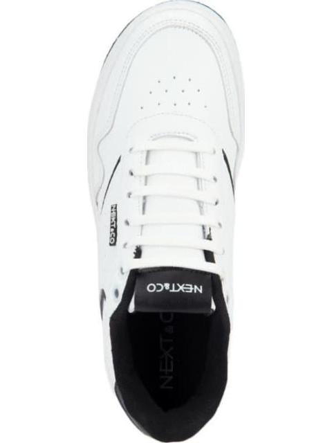 TENIS CASUAL CLASICO BLANCO/NEGRO NEXT CO