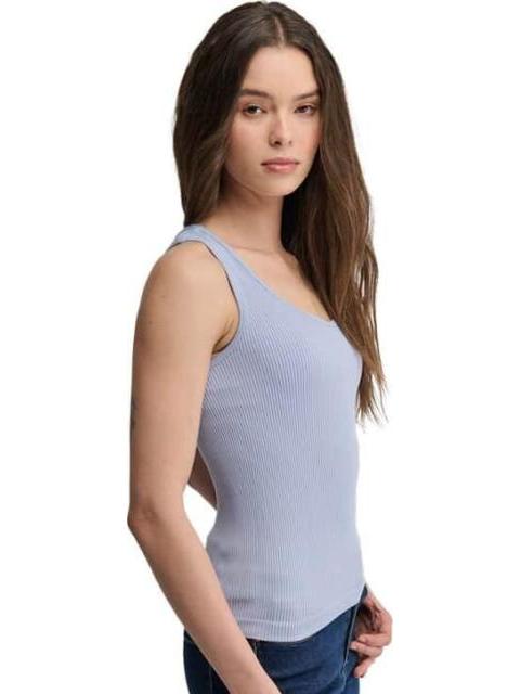 TOP ACANALADO AZUL HOLLY LAND