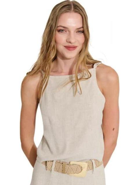 TOP DE LINO BEIGE HOLLY LAND