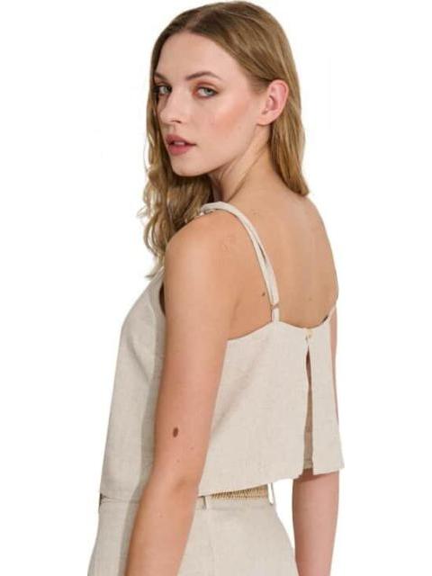 TOP DE LINO BEIGE HOLLY LAND