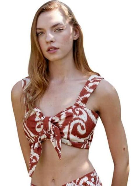 TOP ESTAMPADO ROJO LADRILLO HOLLY LAND