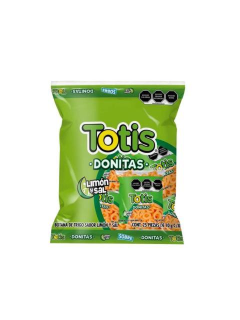 TOTIS DONITAS SAL Y LIMON 25 PZ DE 10 GR