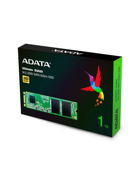 UNIDAD DE ESTADO SOLIDO ADATA ULTIMATE SU650 M.2 SATA 1TB 2280 ASU650NS381TTC