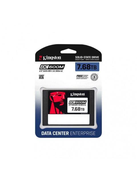 UNIDAD DE ESTADO SOLIDO KINGSTON DC600M ENTERPRICE 7680GB SATA3 2.5 R.560MB-S W.530MB-S PARA SERVIDOR